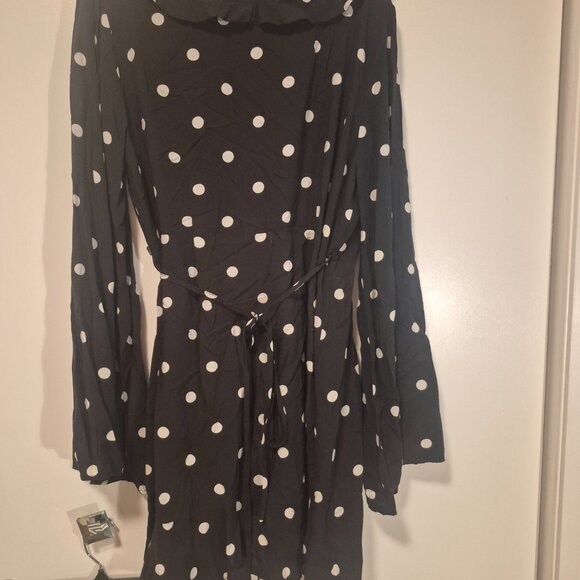 Forever 21 Polka Dot Wrap Around Dress - Picture 2 of 7
